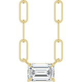 14K Yellow 5/8 CT Lab-Grown Diamond Solitaire 18" Necklace