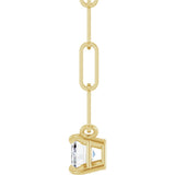 14K Yellow 5/8 CT Lab-Grown Diamond Solitaire 18" Necklace