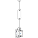 14K White Gold 5/8 CT Lab-Grown Diamond Solitaire 18" Necklace