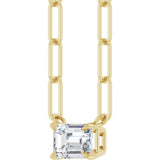 14K Yellow 5/8 CT Lab-Grown Diamond Solitaire 16" Necklace