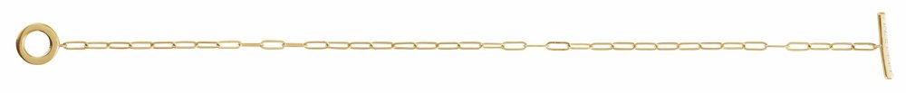 14K Yellow 1/10 CTW Natural Diamond Toggle 7" Bracelet