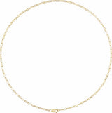 10K Yellow Gold 2.1 mm Paperclip-Style 16" Chain