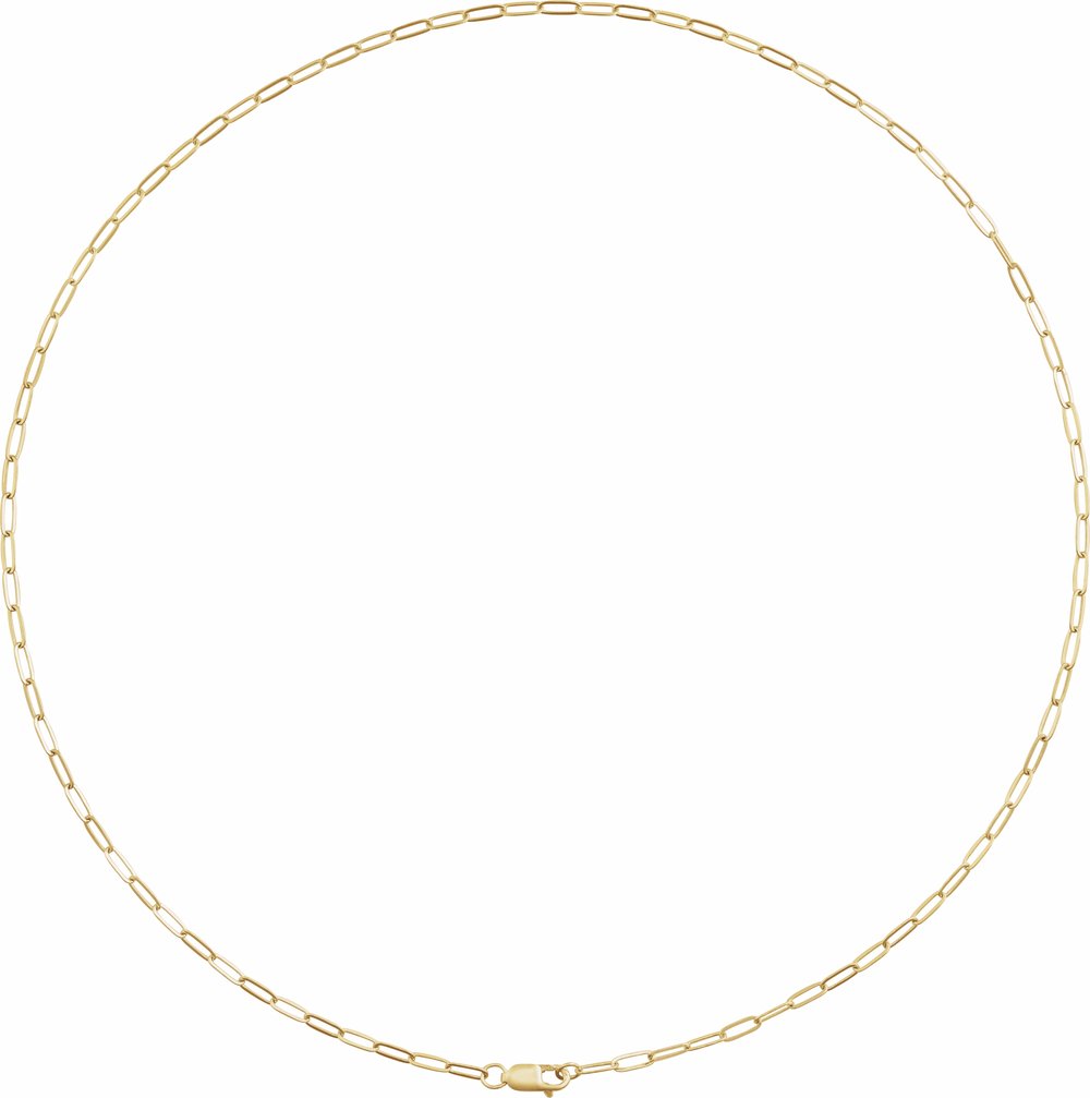 10K Yellow 2.1 mm Paperclip-Style 24" Chain