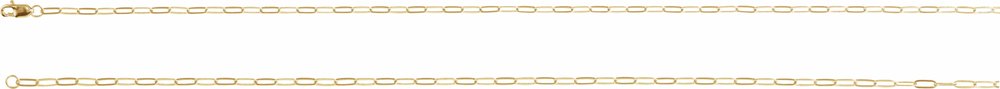 14K Yellow Gold Filled 2.1 mm Paperclip-Style 16" Chain