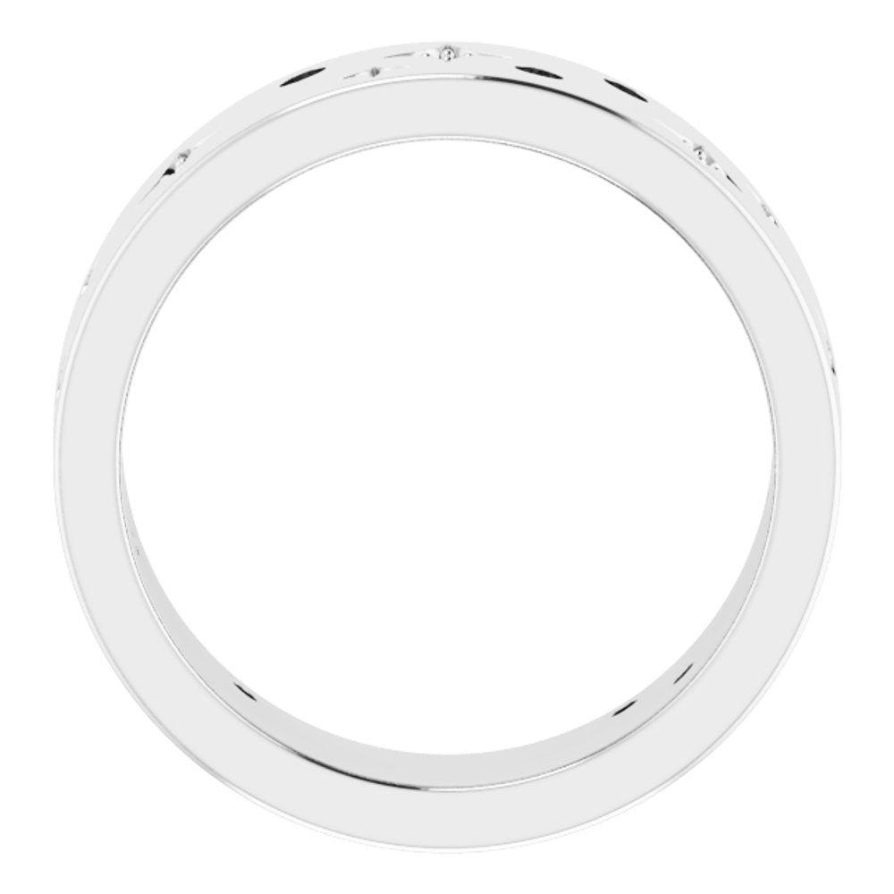 14K White Gold 1/8 CTW Natural Diamond Star Band