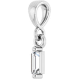 14K White Gold .06 CTW Natural Diamond Solitaire Pendant