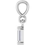 14K White Gold .06 CTW Natural Diamond Solitaire Pendant