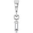 14K White Gold .06 CTW Natural Diamond Solitaire Pendant