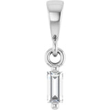 14K White Gold .06 CTW Natural Diamond Solitaire Pendant