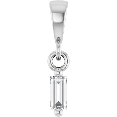 14K White Gold .06 CTW Natural Diamond Solitaire Pendant