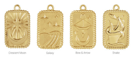 14K White Galaxy Dangle