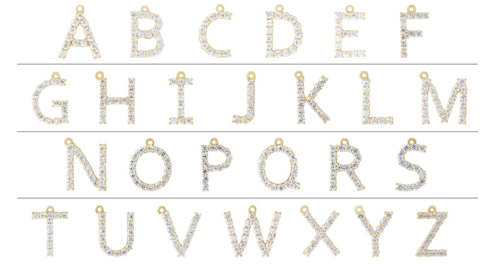 14K Yellow 1/4 CTW Lab-Grown Diamond Initial B Dangle