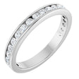 14K White Gold 3/8 CTW Natural Diamond Anniversary Band Size 5.5