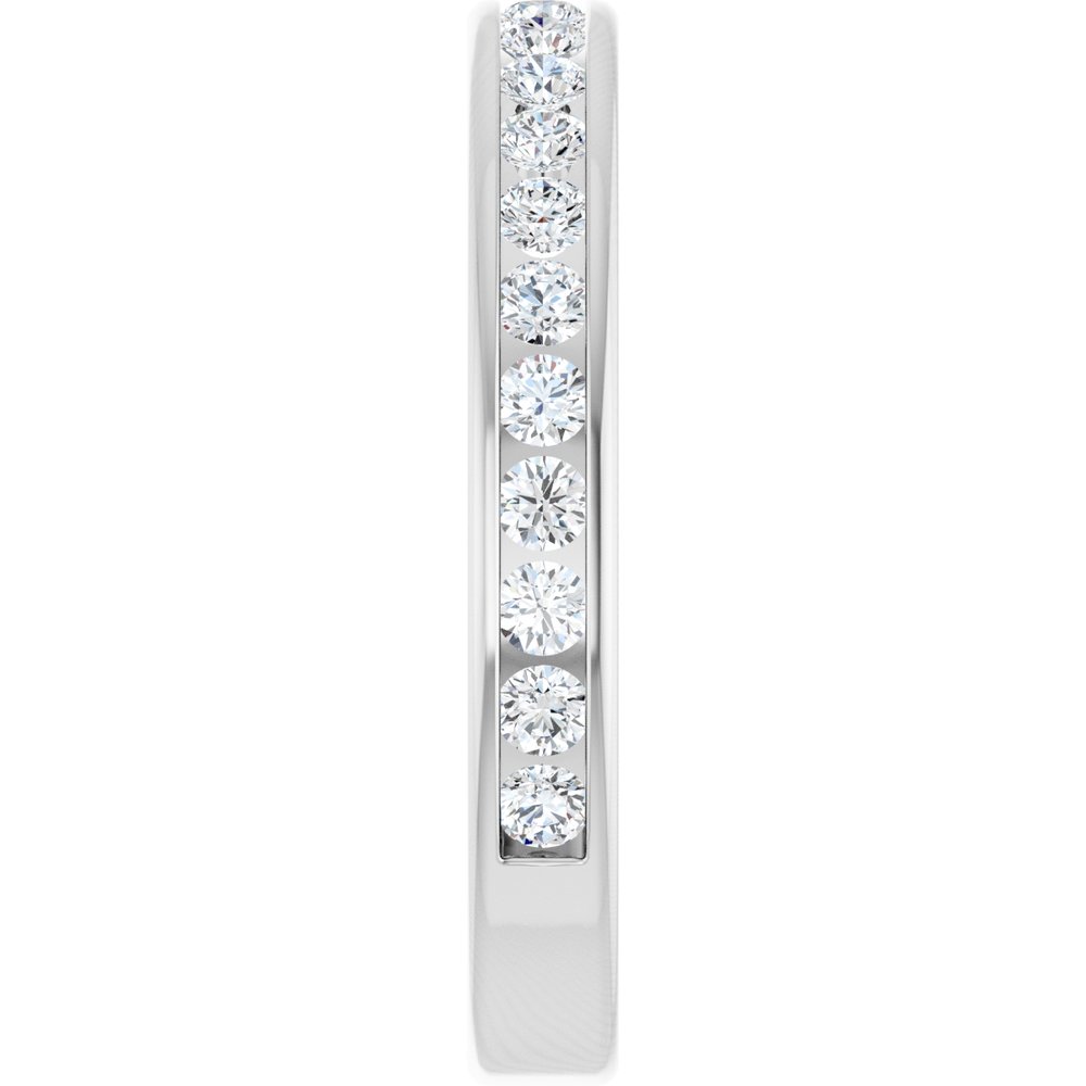 14K White Gold 3/8 CTW Natural Diamond Anniversary Band Size 5.5