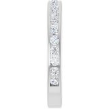 14K White Gold 3/8 CTW Natural Diamond Anniversary Band Size 5.5