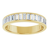 14K Yellow Gold 9/10 CTW Lab-Grown Diamond Anniversary Band Size 7
