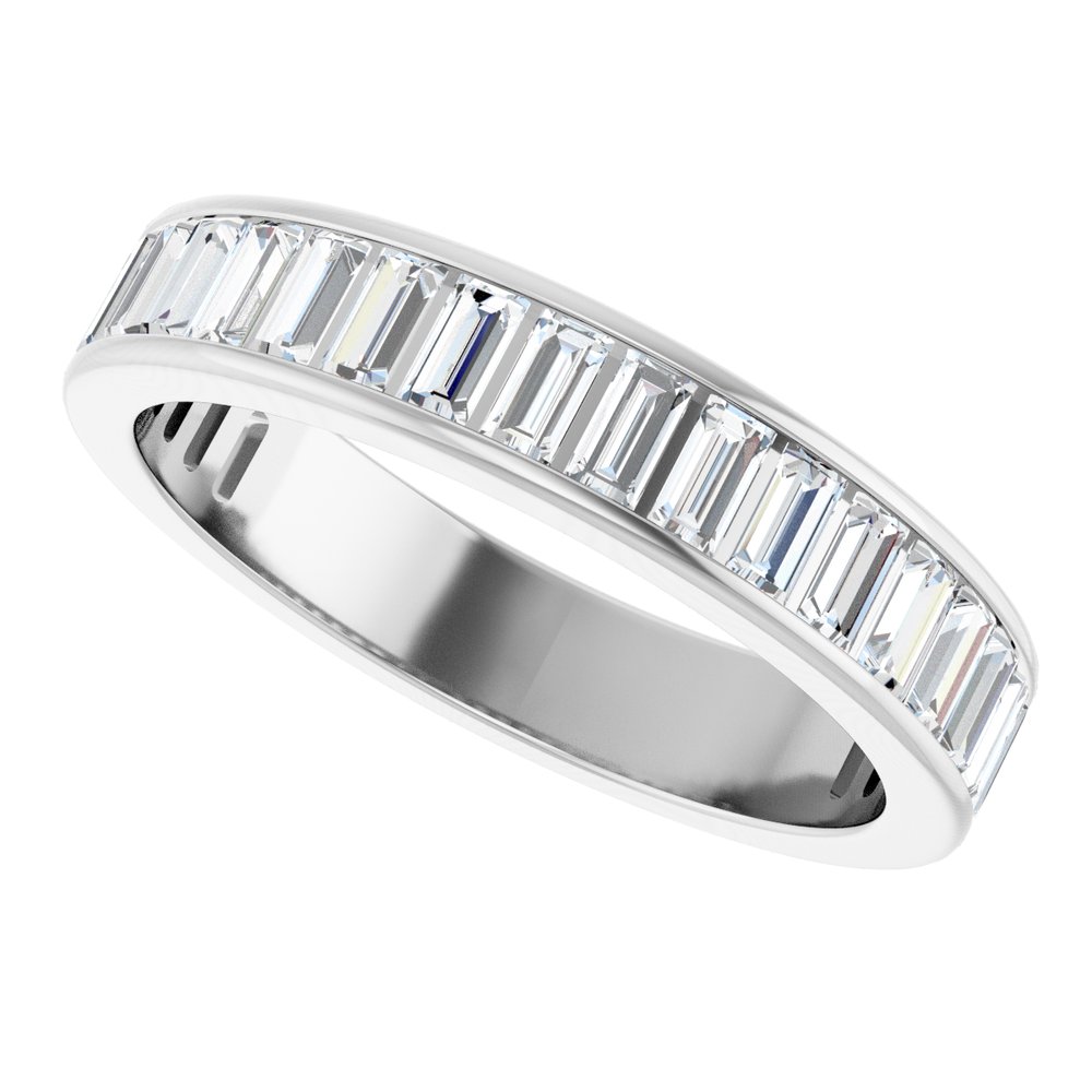 14K White Gold 9/10 CTW Lab-Grown Diamond Anniversary Band Size 7