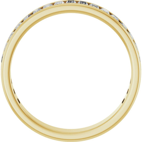 14K Yellow Gold 9/10 CTW Lab-Grown Diamond Anniversary Band Size 7