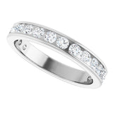 14K White Gold 3/4 CTW Lab-Grown Diamond Anniversary Band Size 7