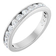 14K White Gold 3/4 CTW Lab-Grown Diamond Anniversary Band Size 7