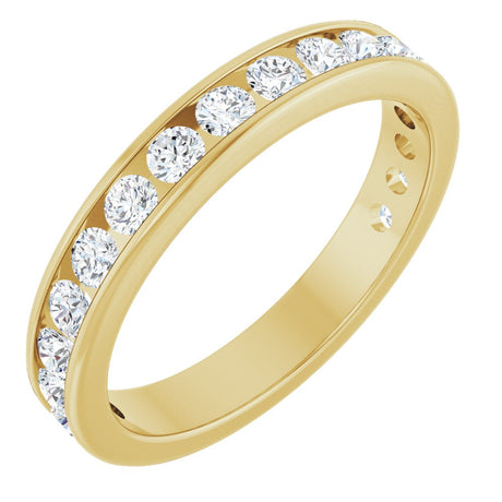 14K Yellow Gold 3/4 CTW Lab-Grown Diamond Anniversary Band Size 7