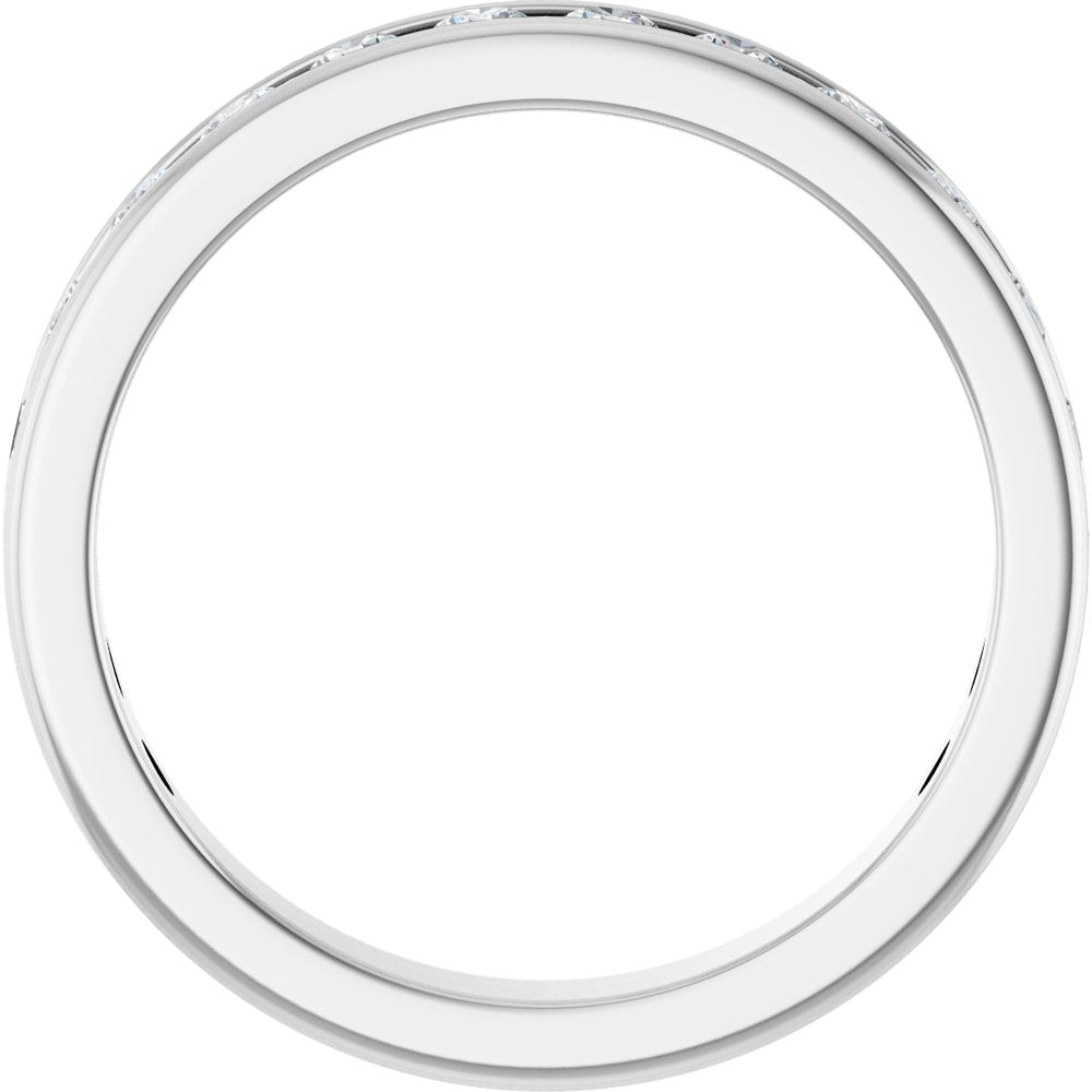 14K White Gold 3/4 CTW Lab-Grown Diamond Anniversary Band Size 7