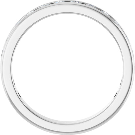 14K White Gold 3/4 CTW Lab-Grown Diamond Anniversary Band Size 7