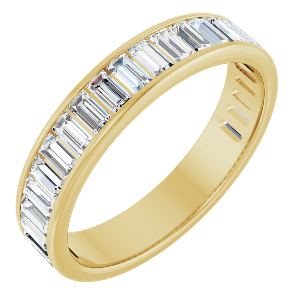 14K Yellow Gold 9/10 CTW Lab-Grown Diamond Anniversary Band Size 7