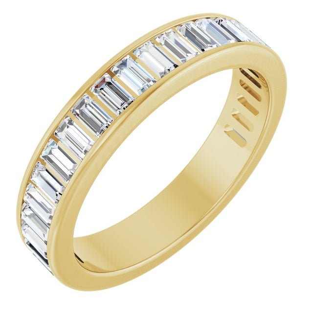 14K Yellow Gold 9/10 CTW Natural Diamond Anniversary Band Size 7