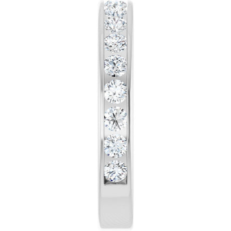 14K White Gold 3/4 CTW Lab-Grown Diamond Anniversary Band Size 7