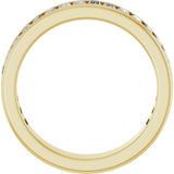 14K Yellow Gold 1 1/5 CTW Lab-Grown Diamond Anniversary Band Size 5.5