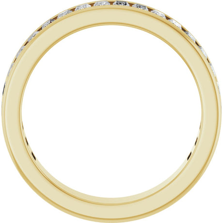 14K Yellow Gold 1 1/5 CTW Lab-Grown Diamond Anniversary Band Size 5.5