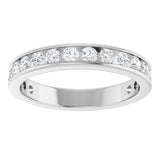 14K White Gold 3/4 CTW Lab-Grown Diamond Anniversary Band Size 7