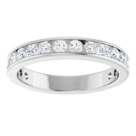 14K White Gold 3/4 CTW Lab-Grown Diamond Anniversary Band Size 7