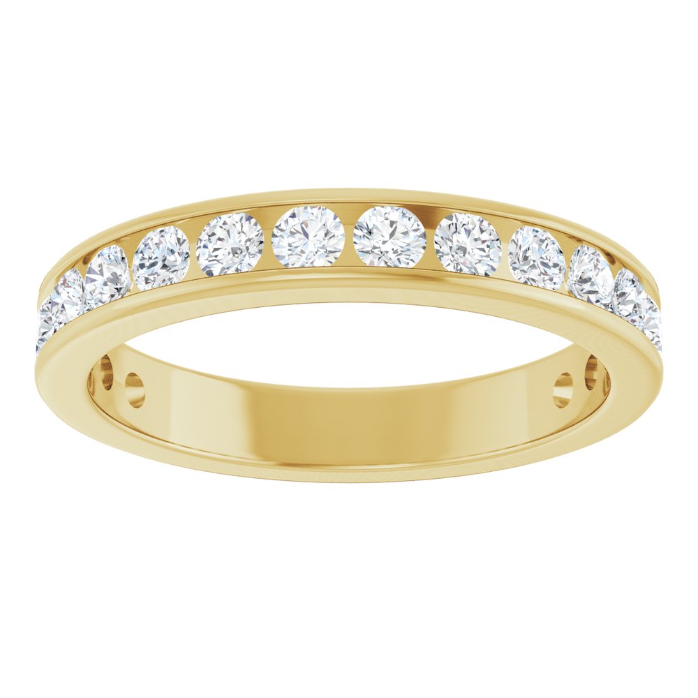 14K Yellow Gold 3/4 CTW Lab-Grown Diamond Anniversary Band Size 7