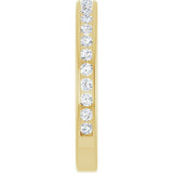 14K Yellow Gold 1/3 CTW Natural Diamond Anniversary Band Size 6