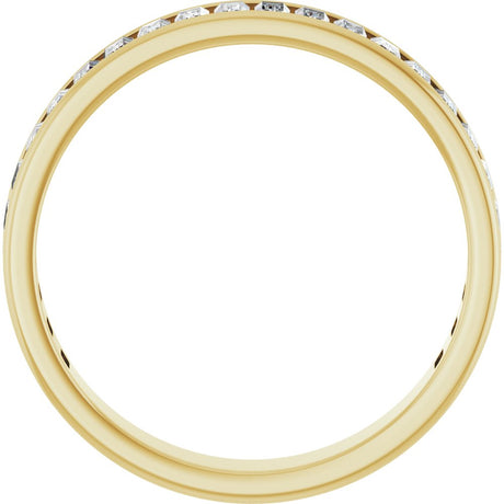 14K Yellow Gold 1 1/4 CTW Lab-Grown Diamond Anniversary Band Size 8