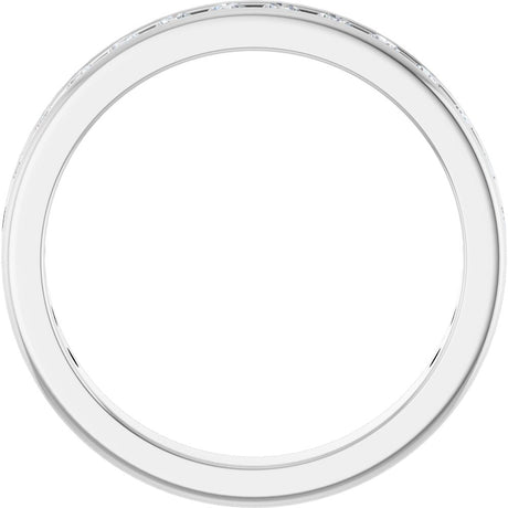 14K White Gold 1/2 CTW Lab-Grown Diamond Anniversary Band Size 7
