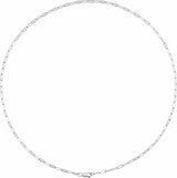 10K White 2.1 mm Paperclip-Style 16" Chain