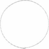 10K White Gold 2.1 mm Paperclip-Style 20" Chain