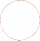 10K Rose Gold 2.1 mm Paperclip-Style 16" Chain