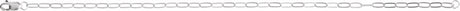 Sterling Silver 2.1 mm Paperclip-Style 7" Chain