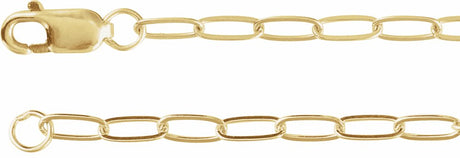 14K Yellow Gold-Filled 2.1 mm Paperclip-Style 7" Chain