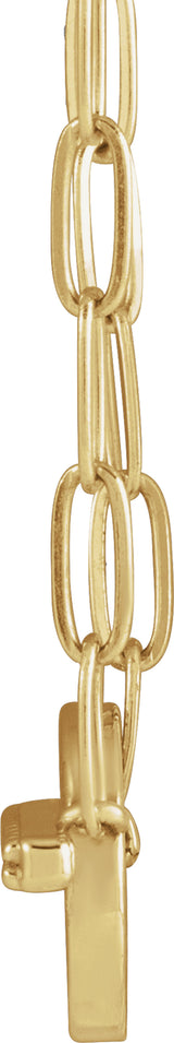14K Yellow Gold .04 CTW Natural Diamond Toggle 16" Necklace