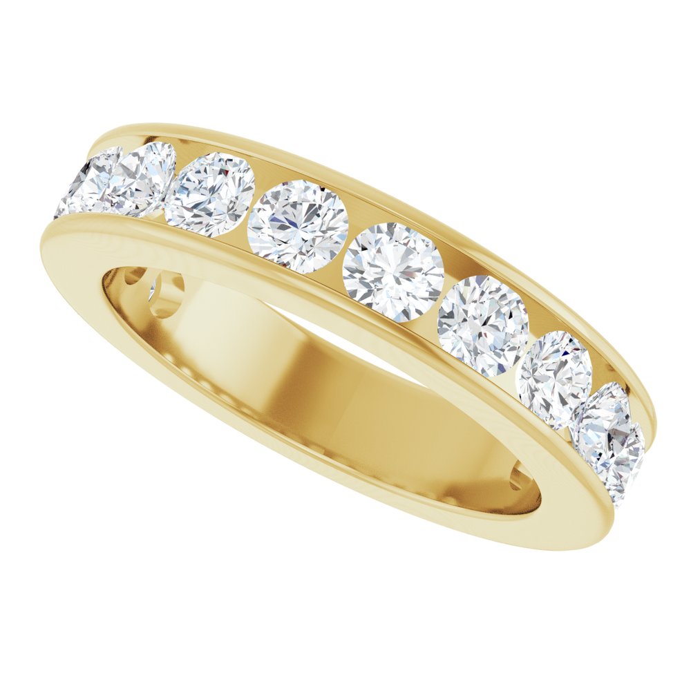 14K Yellow Gold 1 1/4 CTW Lab-Grown Diamond Anniversary Band Size 5