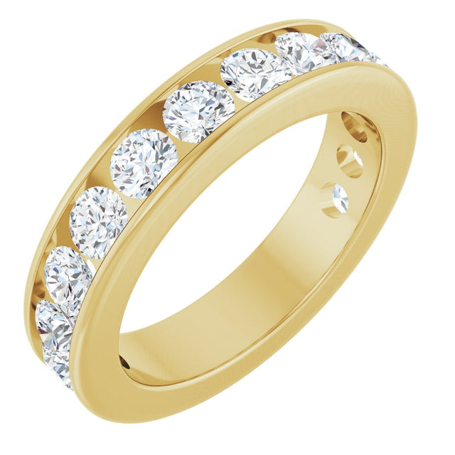 14K Yellow Gold 1 1/4 CTW Lab-Grown Diamond Anniversary Band Size 5