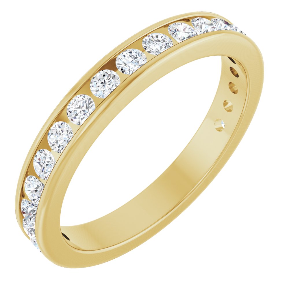 14K Yellow Gold 5/8 CTW Lab-Grown Diamond Anniversary Band Size 7