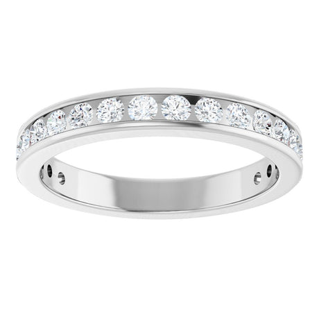 14K White Gold 1/2 CTW Lab-Grown Diamond Anniversary Band Size 7
