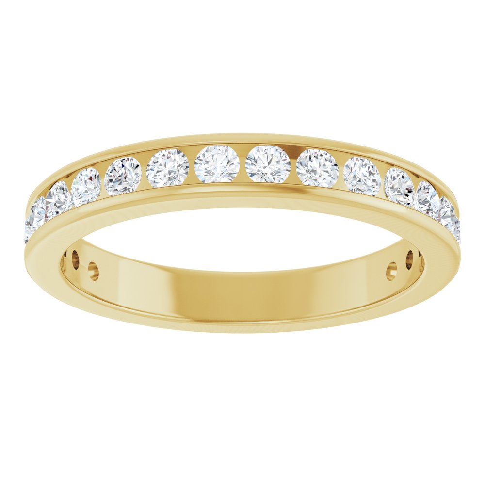 14K Yellow Gold 5/8 CTW Lab-Grown Diamond Anniversary Band Size 7