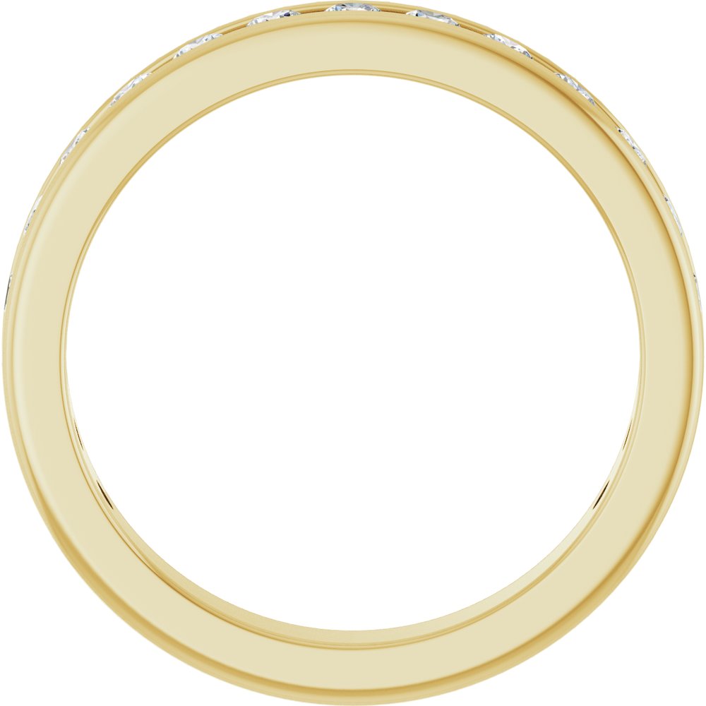 14K Yellow Gold 1/2 CTW Lab-Grown Diamond Anniversary Band Size 5.5
